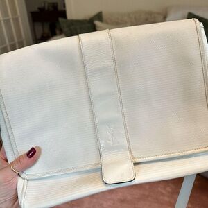 Vintage YSL White Purse